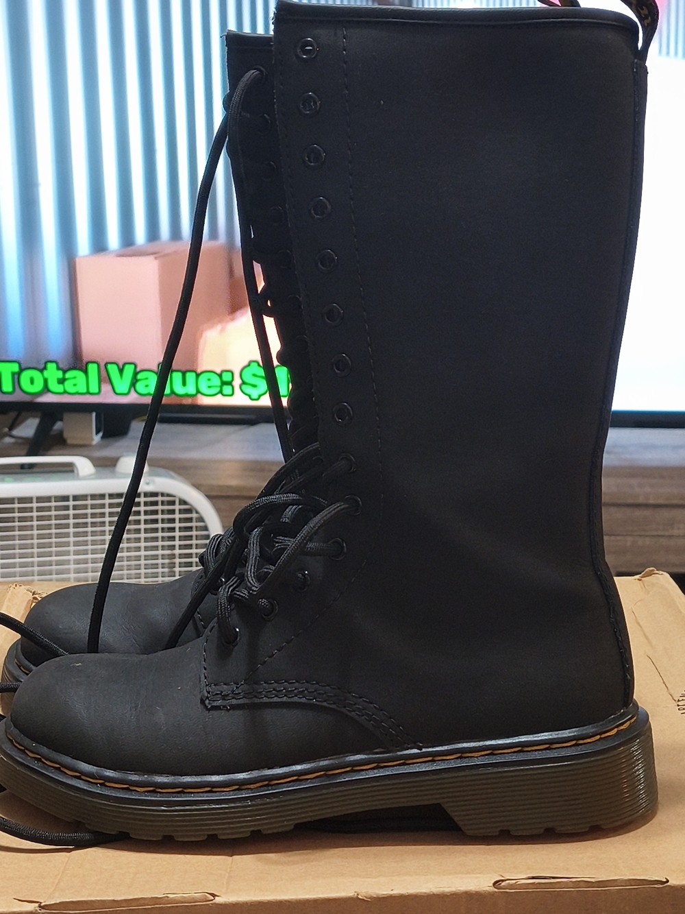 Dr. Martens Black 1914 Zipper Mohawk Combat Style Boots